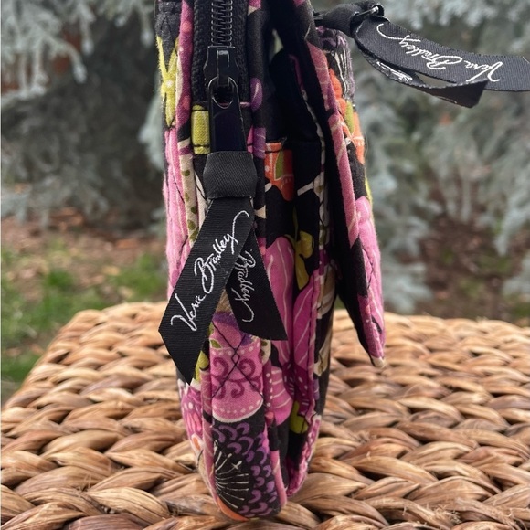 Vera Bradley Mini Hipster Pink Flowers Boho Style Crossbody Purse & Wallet Bag - Picture 4 of 13